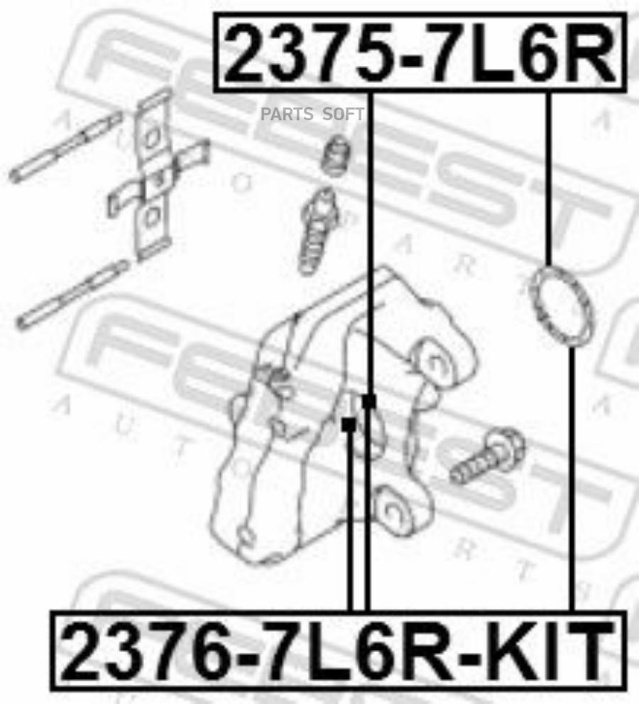 

FEBECT 2376-7L6R-KIT Поршень суппорта тормозного заднего ремкомплект