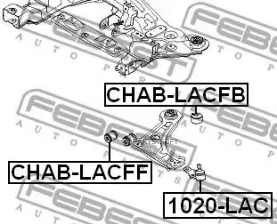 

FEBECT CHAB-LACFB Сайлентблок рычага CHEVROLET LACETTI 03- пер.подв.