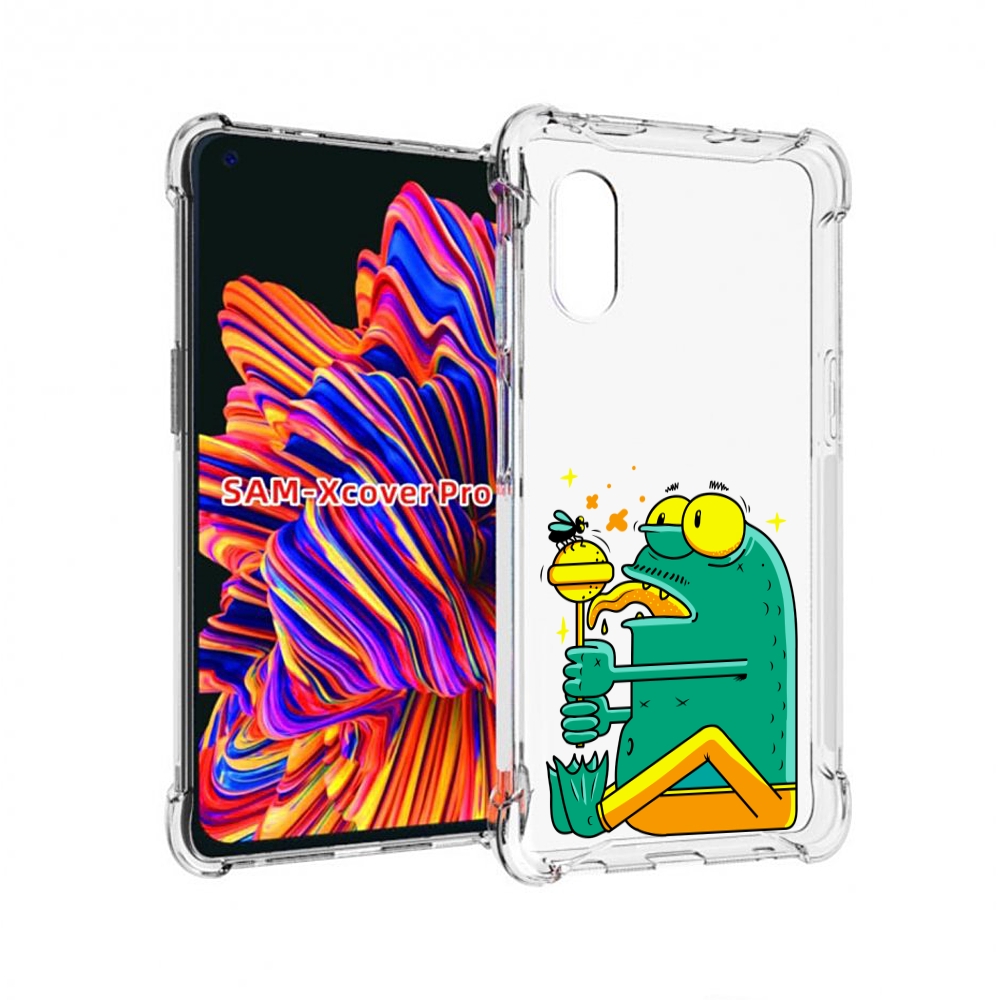 

Чехол MyPads Зеленая лягушка с чупа чупсом для Samsung Galaxy Xcover Pro 1, Прозрачный, Tocco