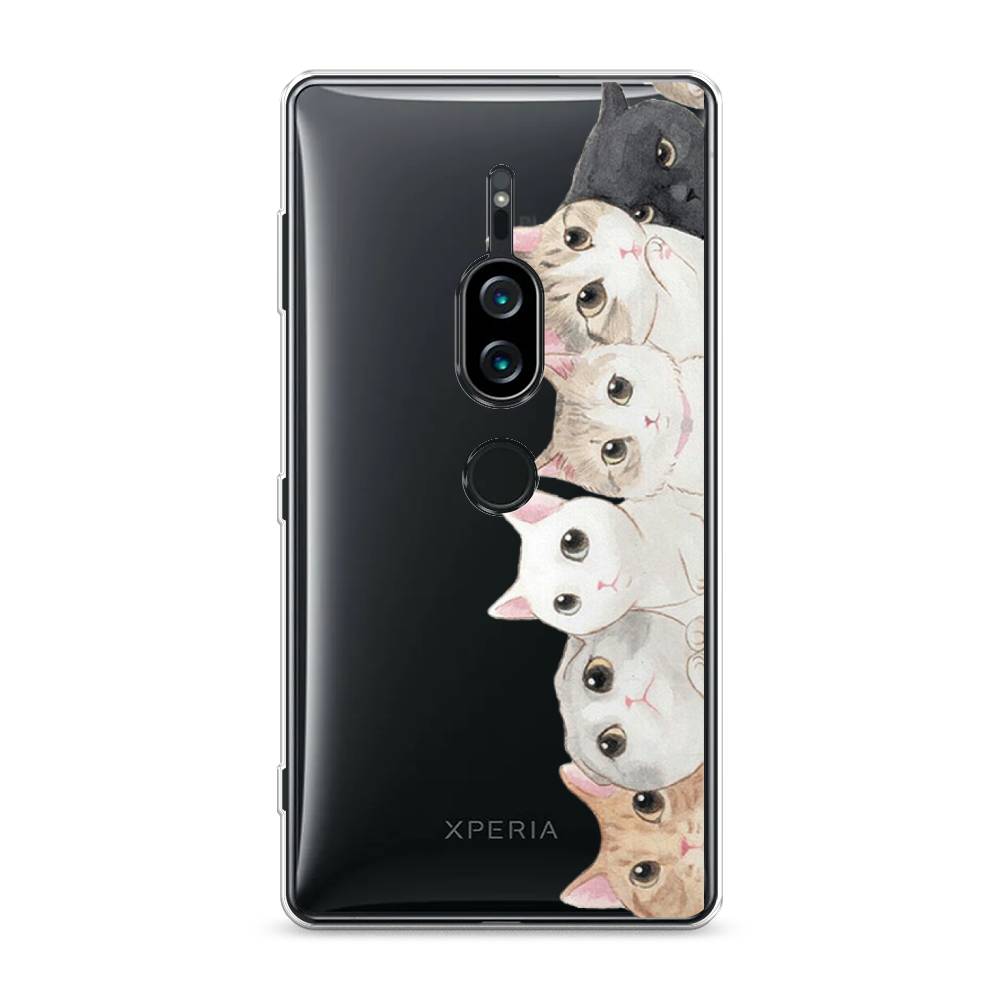 

Силиконовый чехол "Котики" на Sony Xperia XZ2 Premium, Котики
