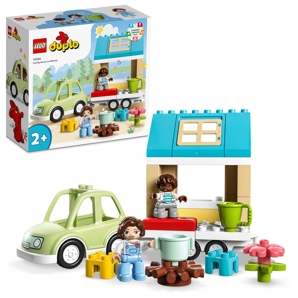 Конструктор LEGO DUPLO Town Семейный дом на колесах, 10986 конструктор lego duplo town 10947 гоночные машины