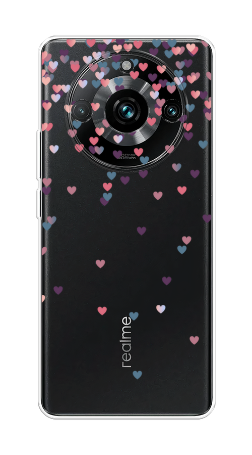 

Чехол на Realme 11 Pro+ "Посыпка сердечки", Розовый;фиолетовый, 2514350-3