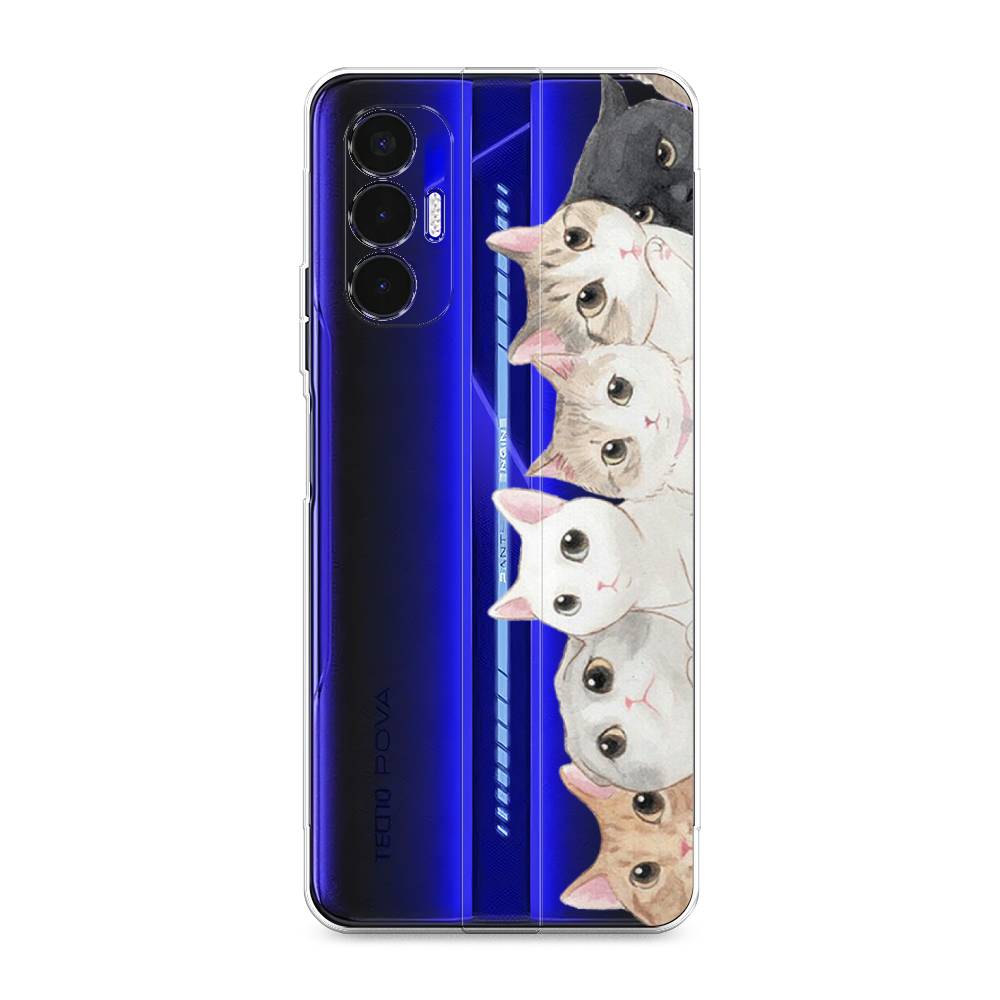 

Силиконовый чехол "Котики" на Tecno Pova 3, Котики