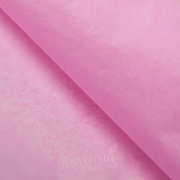 Бумага упаковочная тишью Розовая 50х66 см., 10 шт. Premium Quality