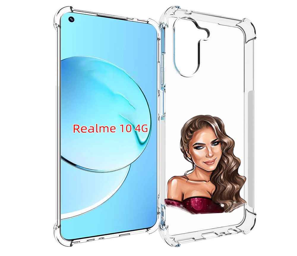 

Чехол MyPads девушка-с-улыбкой женский для Realme 10, Прозрачный, Tocco