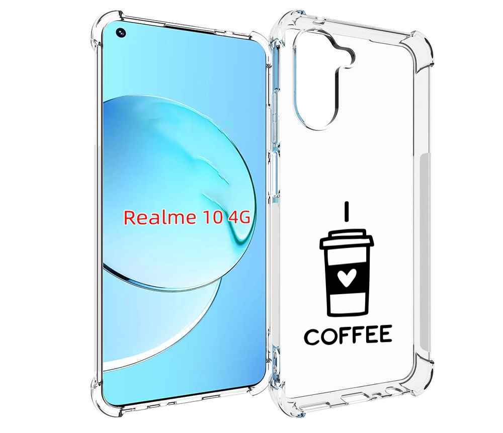 

Чехол MyPads Я люблю кофе для Realme 10, Прозрачный, Tocco