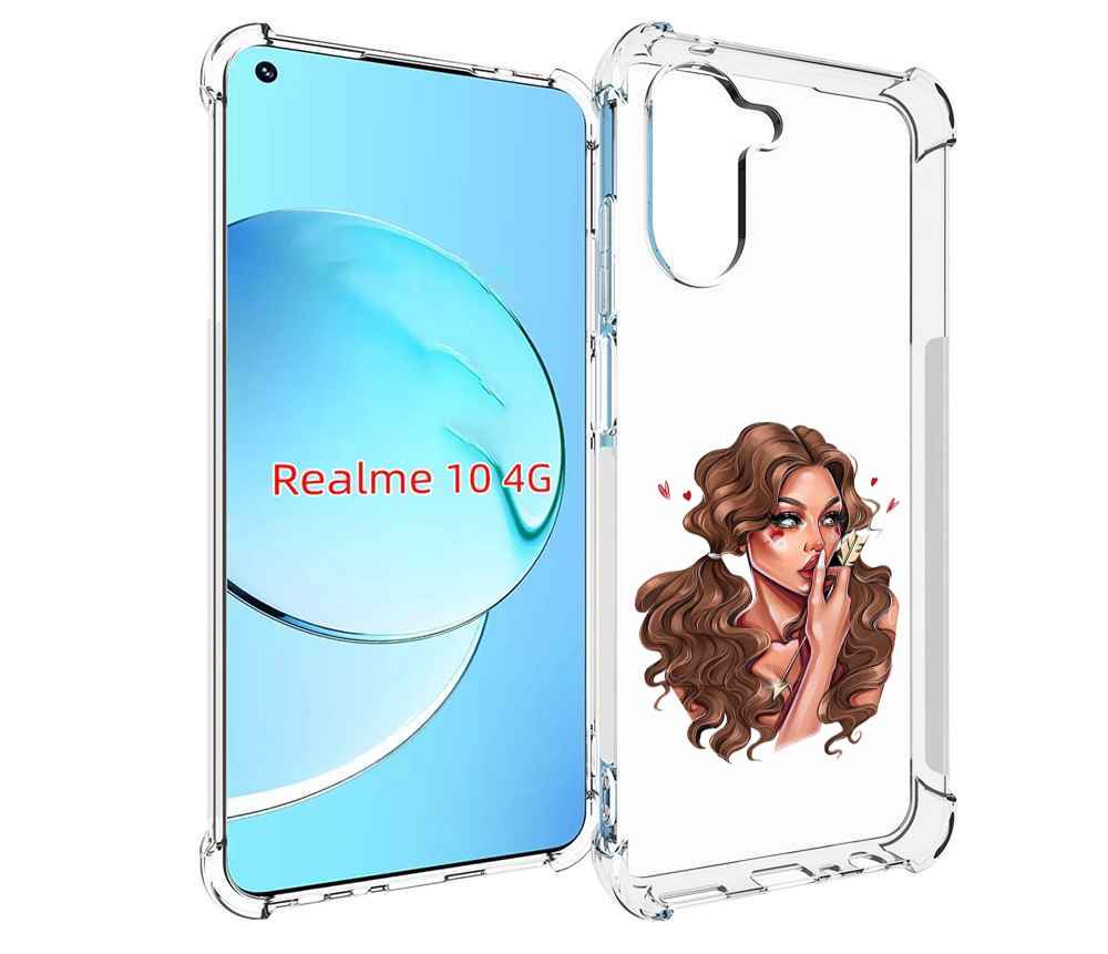 

Чехол MyPads девушка-со-стрелой женский для Realme 10, Прозрачный, Tocco