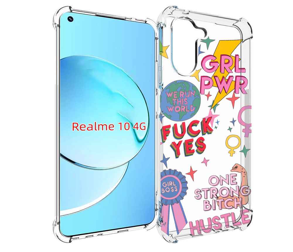 

Чехол MyPads девушки-боссы женский для Realme 10, Прозрачный, Tocco
