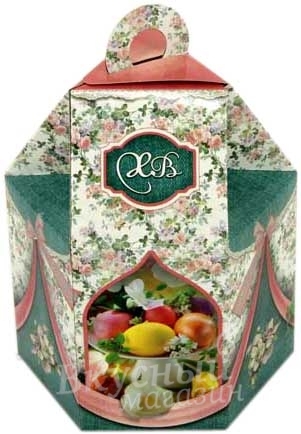 

Коробка для кулича 14х11 см. ХВ Шестигранник, Зеленый