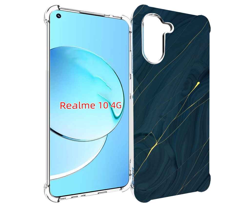 

Чехол MyPads дерево с золотыми трещинами для Realme 10, Прозрачный, Tocco