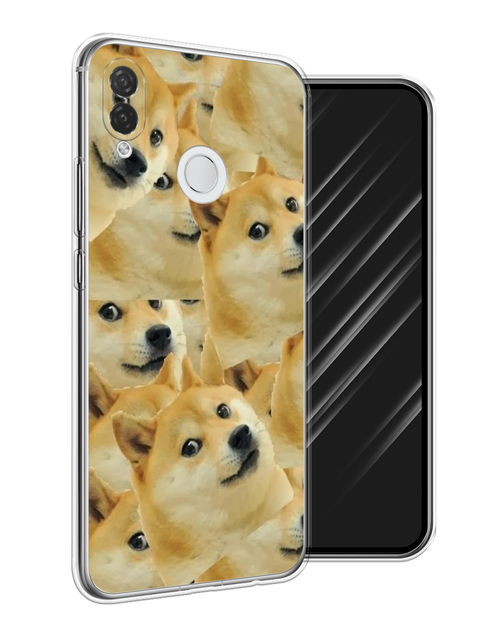 

Чехол Awog на Huawei P Smart Plus "Собака-подозревака фон", Желтый;черный, 68250-9