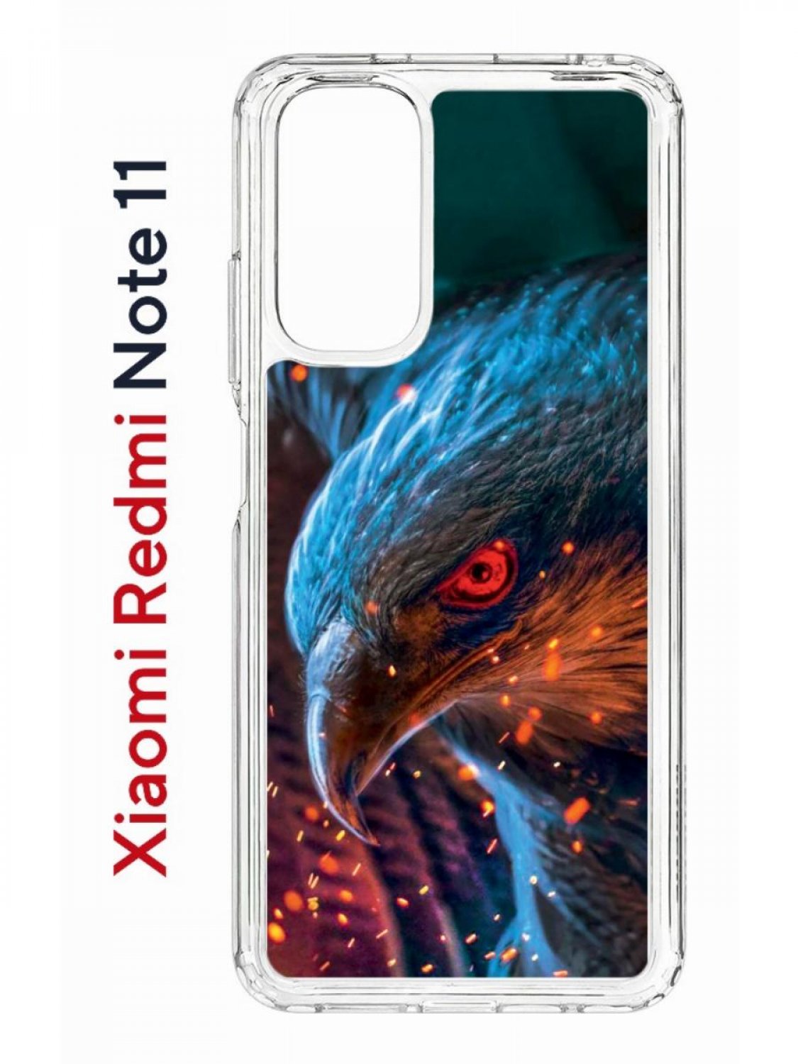 Чехол на Xiaomi Redmi Note 11/11S Kruche Print Орел,противоударный бампер с принтом