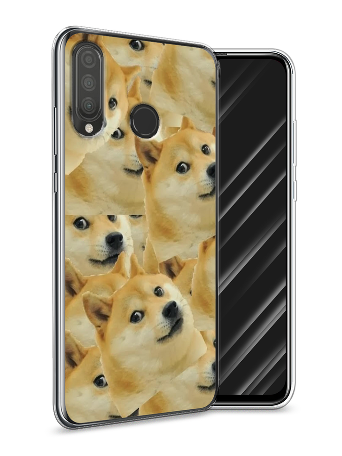 

Чехол Awog на Huawei P30 Lite "Собака-подозревака фон", Желтый;черный, 67950-9