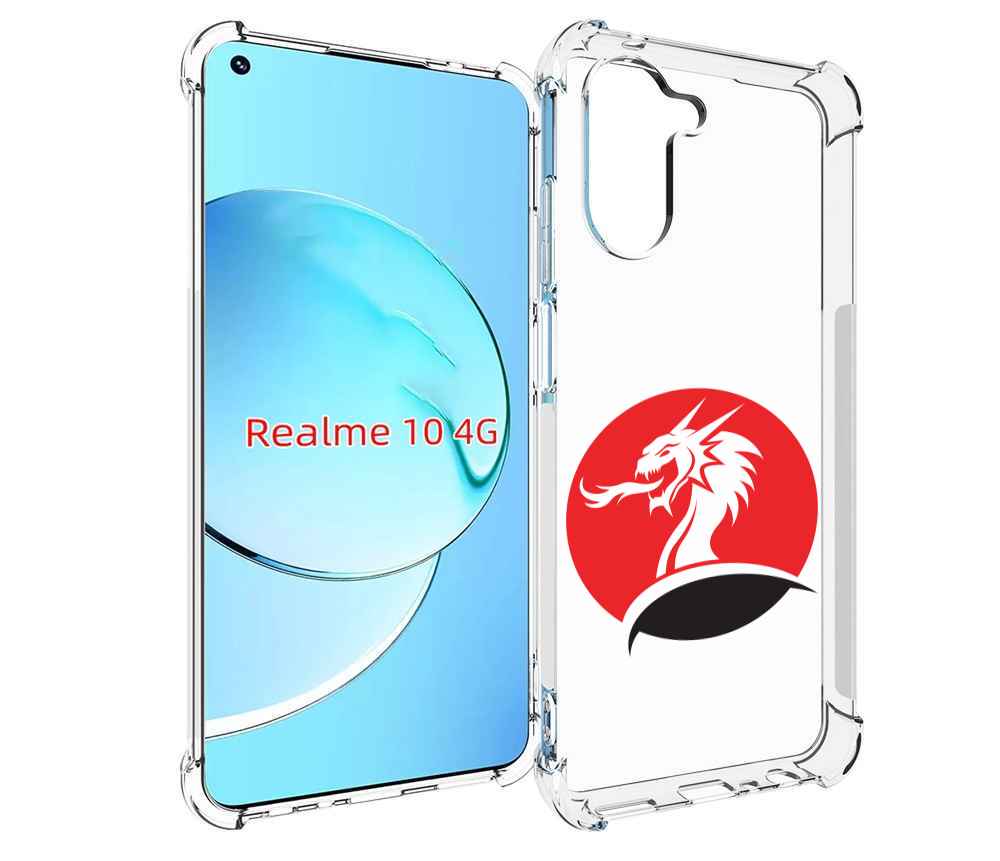 

Чехол MyPads дракон-рисунок для Realme 10, Прозрачный, Tocco