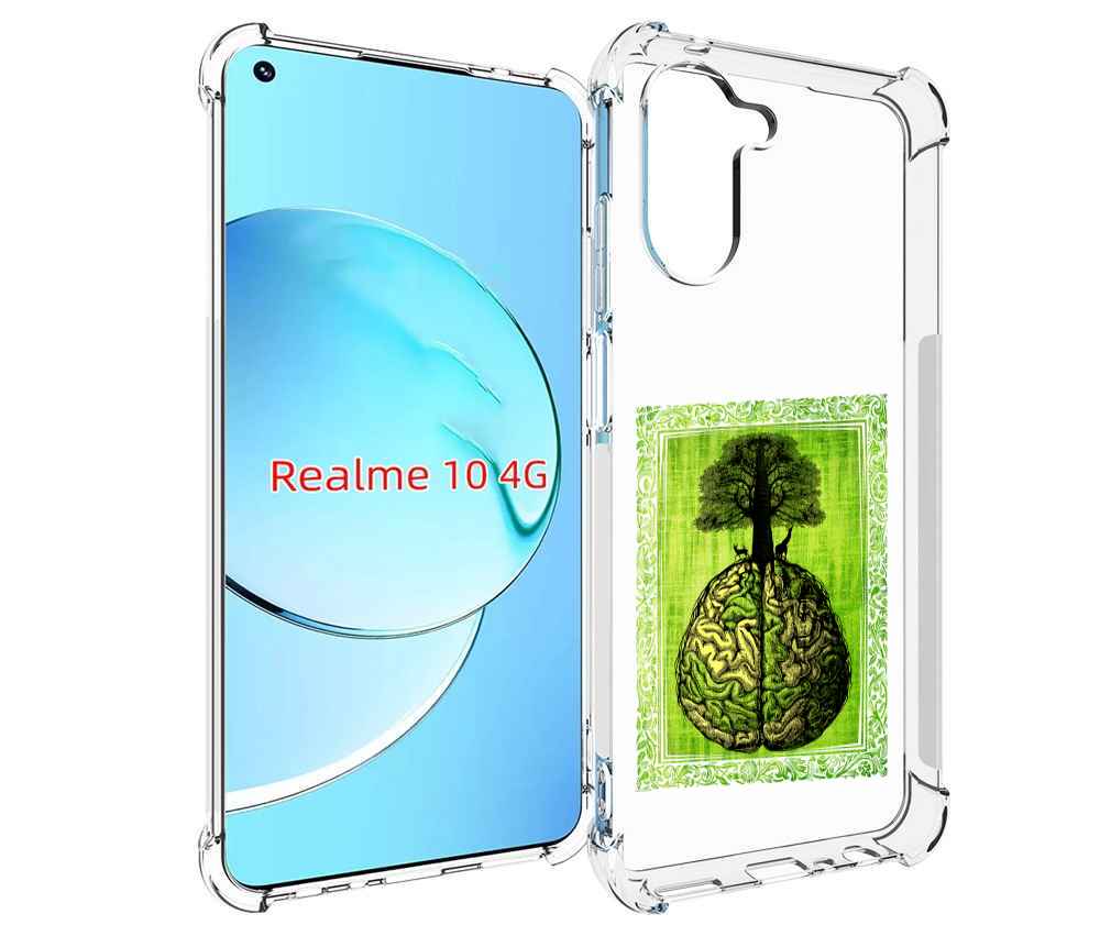 

Чехол MyPads абстракция здоровый мозг для Realme 10, Прозрачный, Tocco