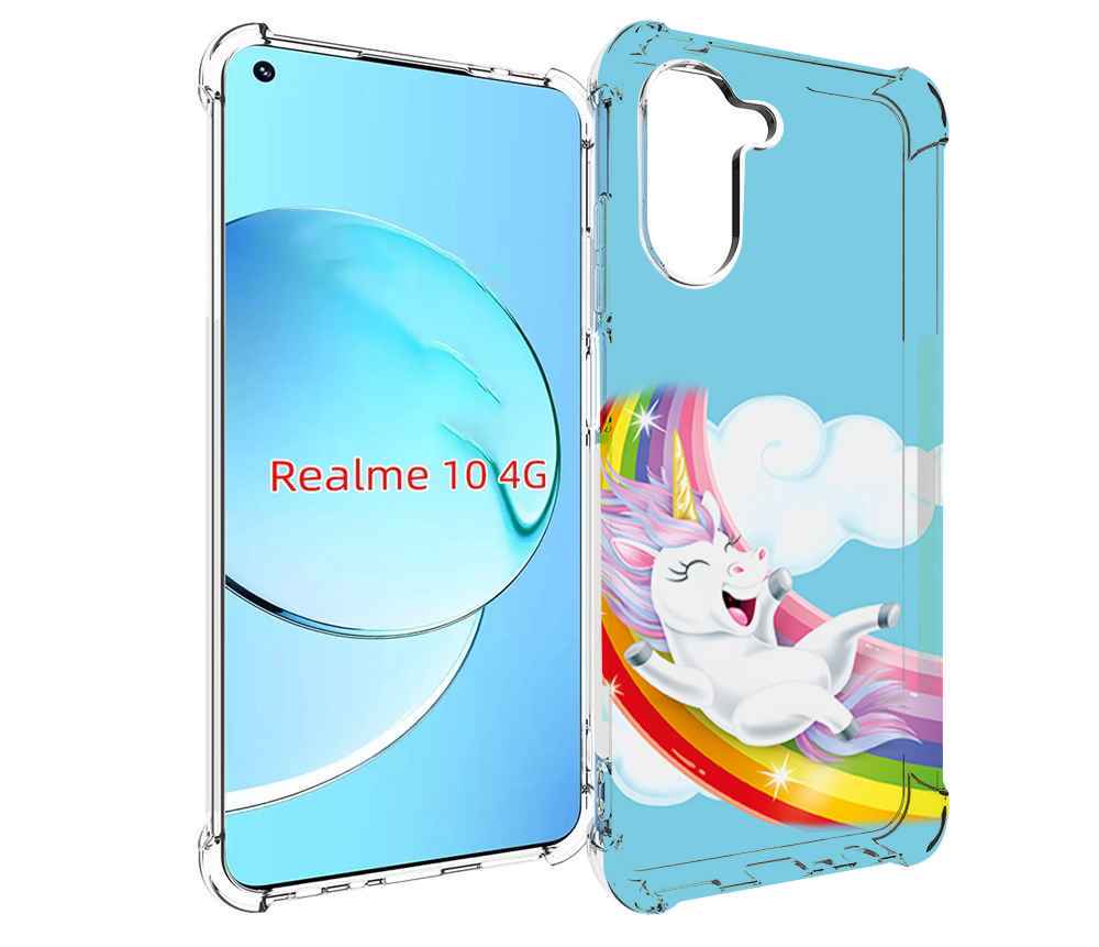 

Чехол MyPads единорог-на-радуге для Realme 10, Прозрачный, Tocco
