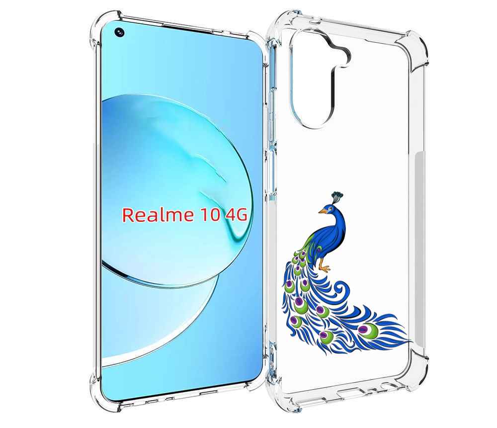 

Чехол MyPads жарптица-голубая для Realme 10, Прозрачный, Tocco