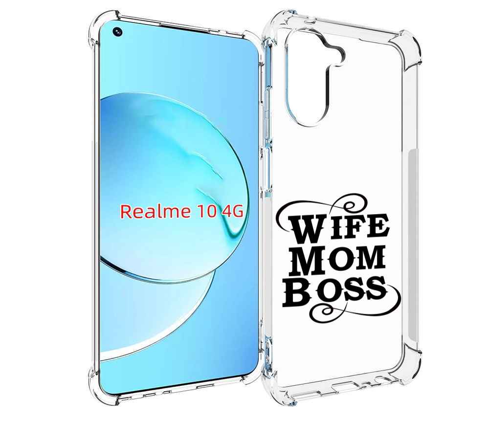 

Чехол MyPads жена-мама-босс для Realme 10, Прозрачный, Tocco