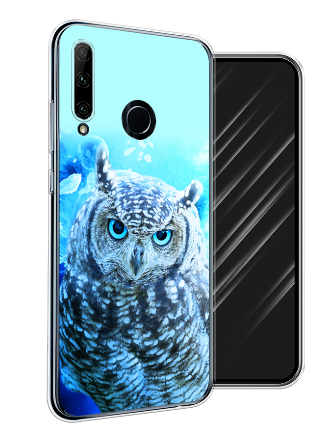 

Чехол Awog на Honor 20 Lite 2019 "Сова арт 7", Синий;голубой, 68950-1