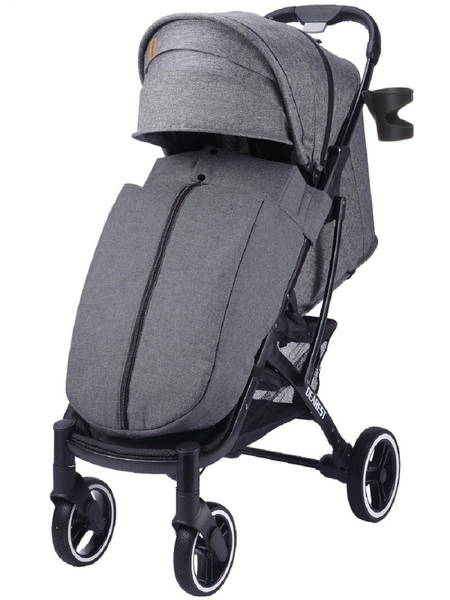 Прогулочная коляска Dearest 818 Plus Yoya Premium Set Black Grey с накидкой на ножки