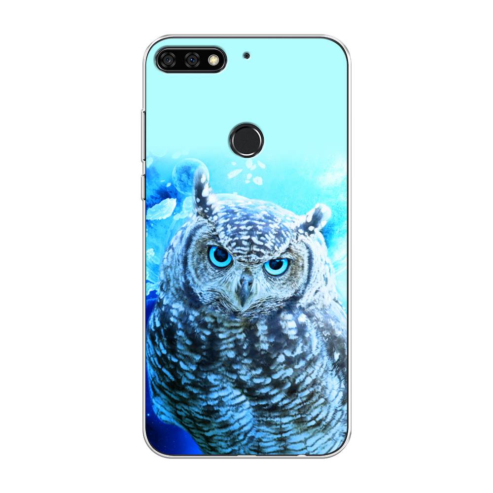 

Чехол Awog на Honor 7C Pro "Сова арт 7", Синий;голубой, 65550-1