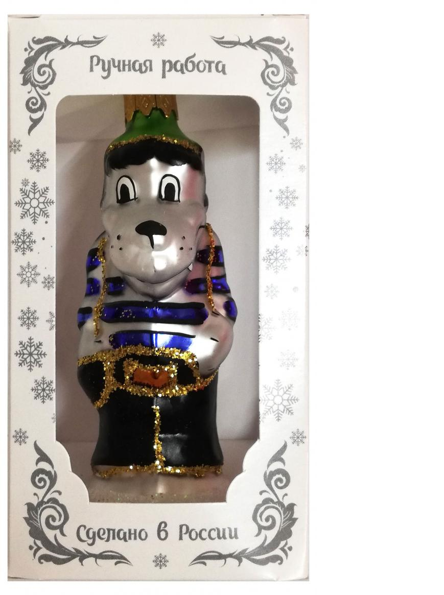 

Елочная игрушка Волк в тельняшке 8,5 см 1 шт.