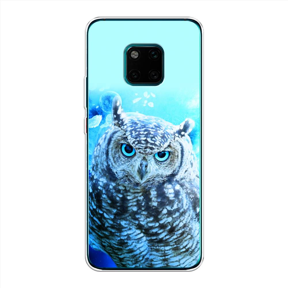 

Чехол Awog на Huawei Mate 20 Pro "Сова арт 7", Синий;голубой, 67050-1