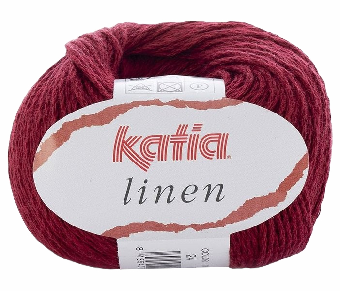 

Пряжа Katia Linen (24), темная вишня, 5 шт. по 50 г