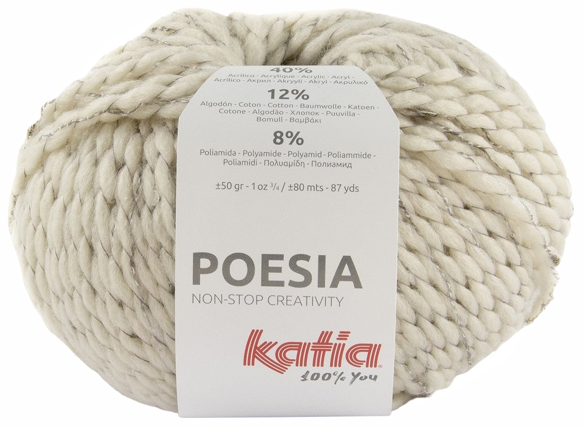 

Пряжа Katia POESIA (51), речной жемчуг, 5 шт. по 50 г, Бежевый
