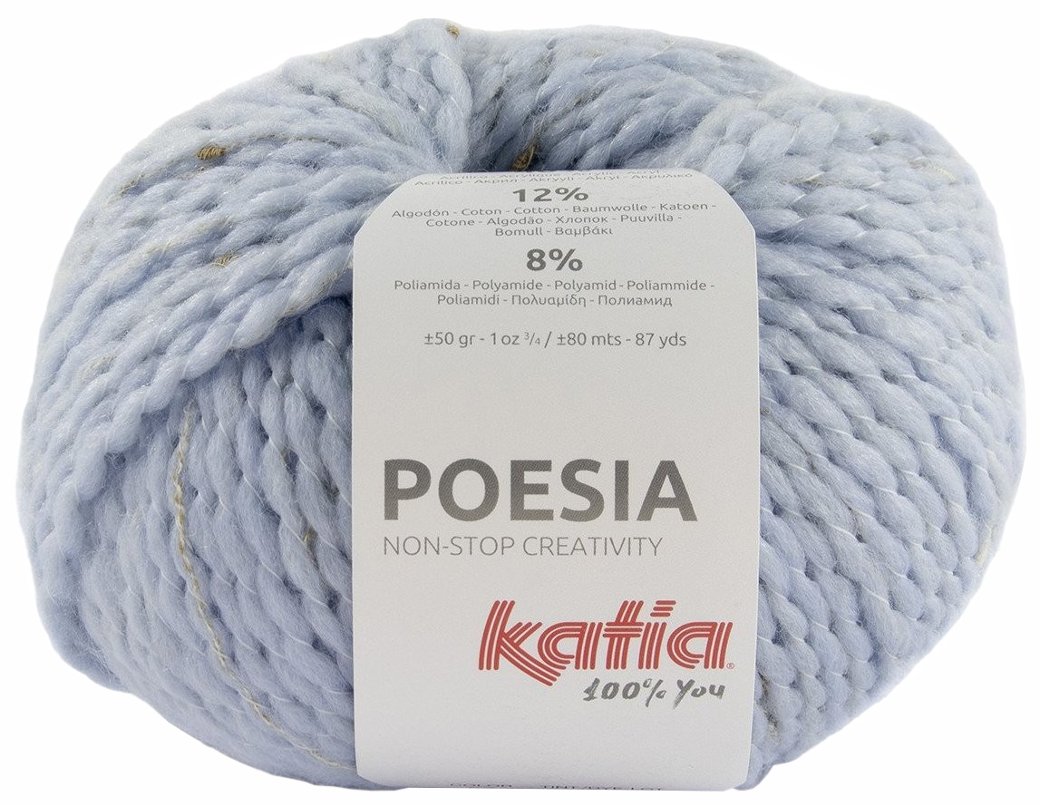 

Пряжа Katia POESIA (53), светло-голубой, 5 шт. по 50 г
