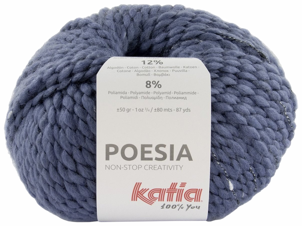 

Пряжа Katia POESIA (60), джинс, 5 шт. по 50 г