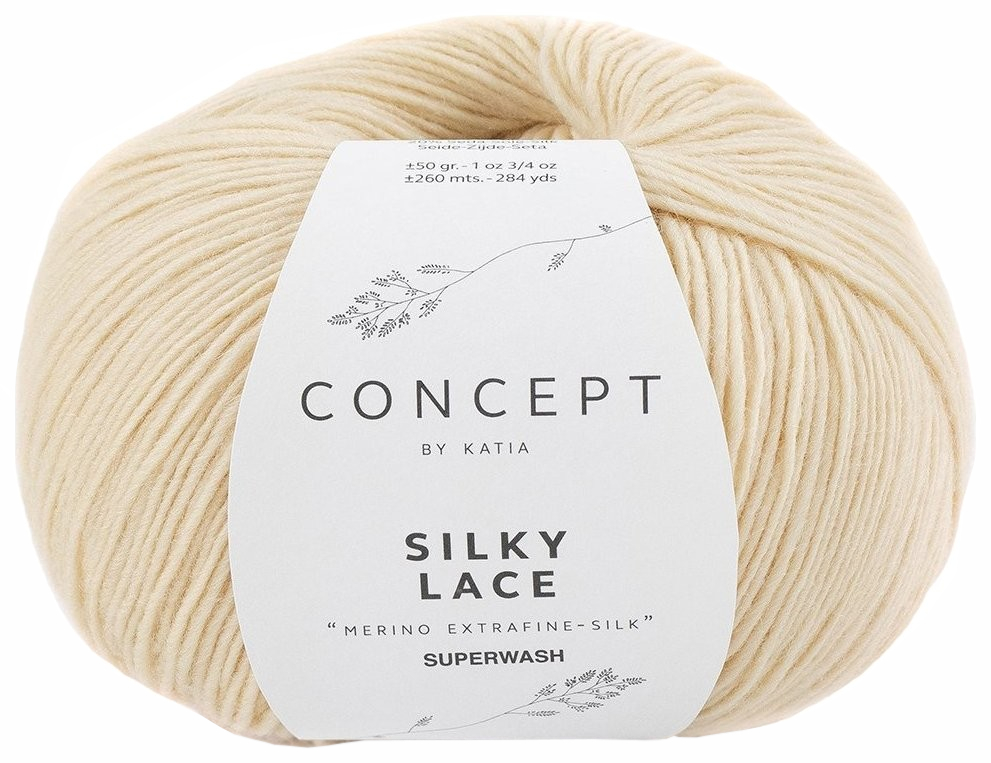 

Пряжа Katia Silky Lace (178), кремовый, 5 шт. по 50 г, Бежевый
