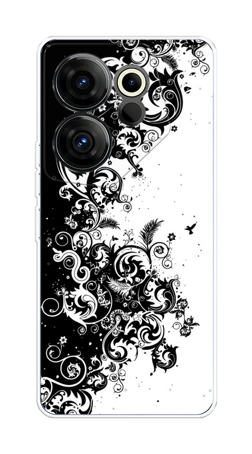 

Чехол на Tecno Camon 20 Premier "Черно белый узор", Белый;черный;серый, 304250-3