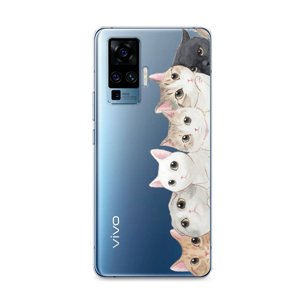 

Силиконовый чехол "Котики" на Vivo X50 Pro, Котики
