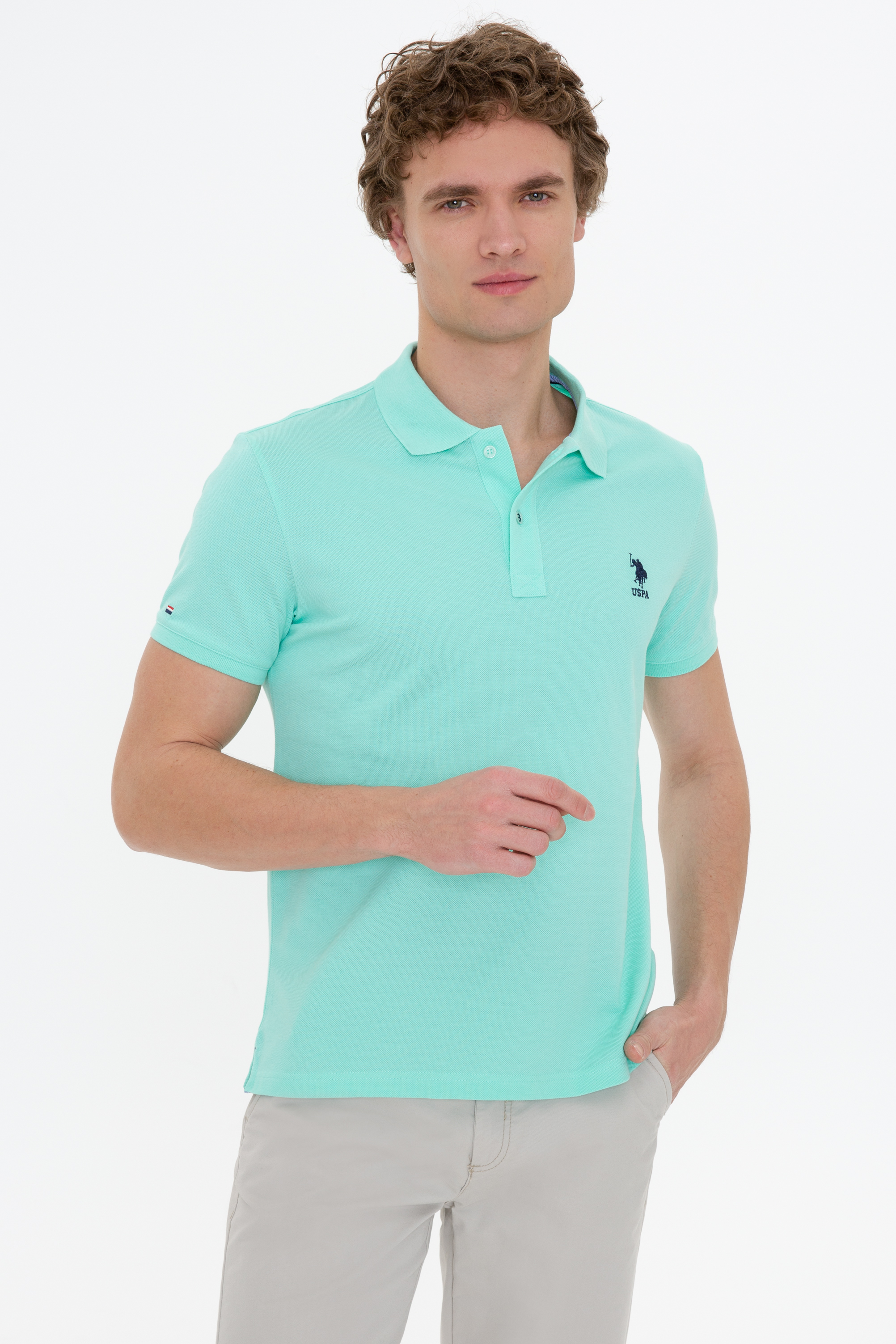 

Футболка мужская U.S. POLO Assn. G081SZ0110TP04IY021 бирюзовая M, G081SZ0110TP04IY021