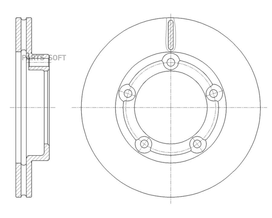 

G-BRAKE GR-21645 Диск тормозной вентилируемый G-brake GR-21645 1шт