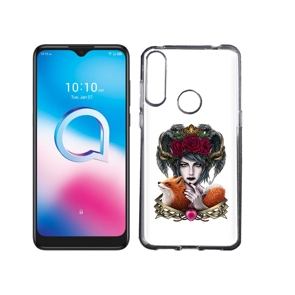 

Чехол MyPads Tocco для Alcatel 3L (2020) 5029Y девушка с лисой (PT159035.666.314), Tocco