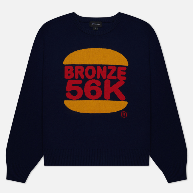 Мужской свитер Bronze 56k Burger синий, Размер M