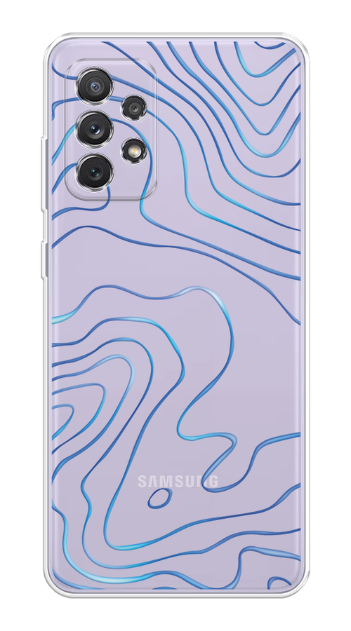 

Чехол на Samsung Galaxy A73 "Blue lines", Прозрачный;синий, 2104650-1