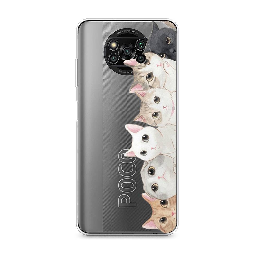 

Силиконовый чехол "Котики" на Xiaomi Poco X3 Pro, Котики