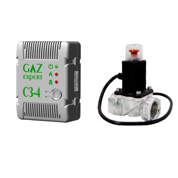 «ГазЭксперт» Система контроля загазованности СЗ-4.3 с клапаном КЭМГ DN 25 НД система контроля протечки воды neptun