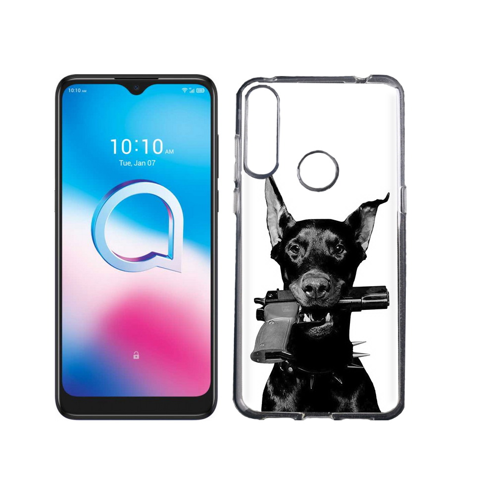 

Чехол MyPads Tocco для Alcatel 3L (2020) 5029Y доберман с пистолетом (PT159035.666.331), Tocco