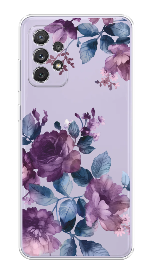 

Чехол на Samsung Galaxy A73 "Purple Blossoms", Синий;фиолетовый, 2104650-1