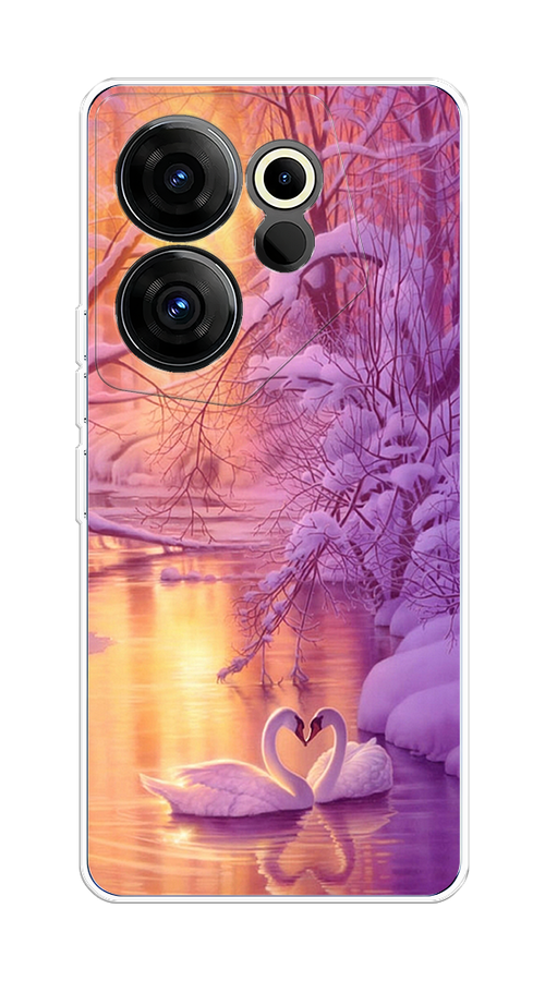 

Чехол на Tecno Camon 20 Premier "Зима 1", Фиолетовый;желтый, 304250-2