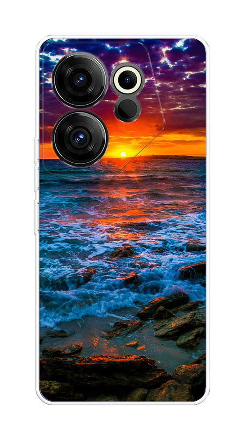 

Чехол на Tecno Camon 20 Premier "Закат 1", Оранжевый;синий, 304250-2