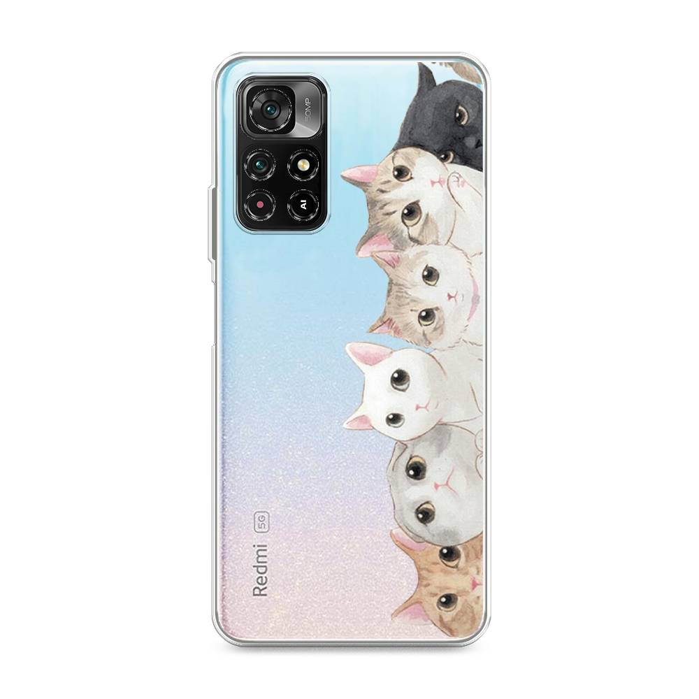 

Силиконовый чехол "Котики" на Xiaomi Redmi Note 11 5G, Котики