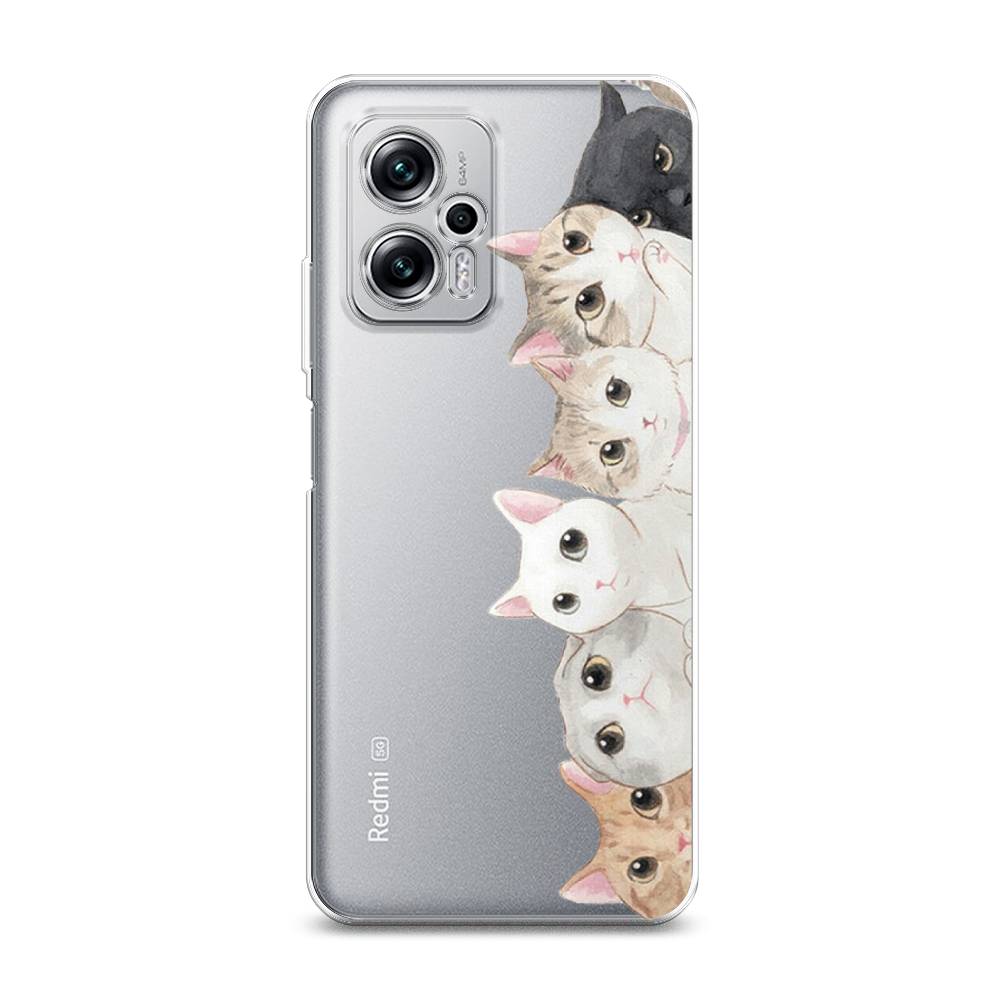 

Силиконовый чехол "Котики" на Xiaomi Redmi Note 11T Pro, Котики