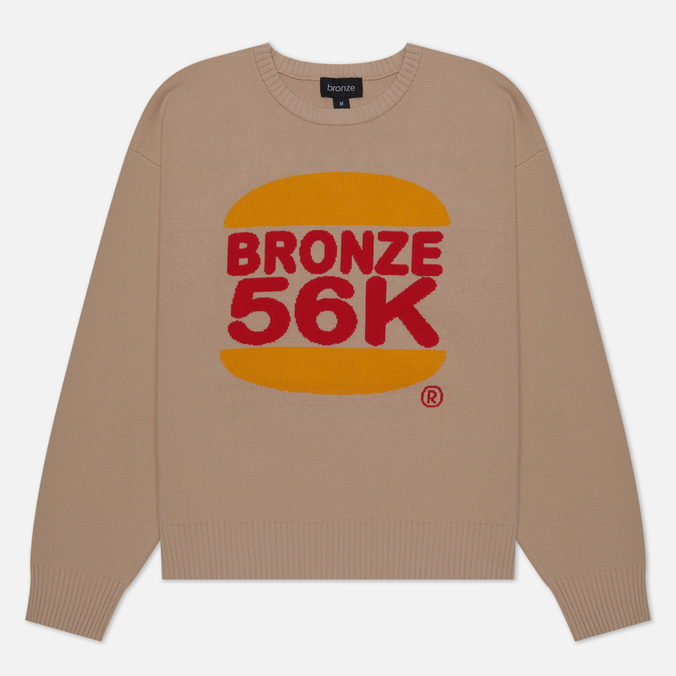 Мужской свитер Bronze 56k Burger бежевый, Размер S