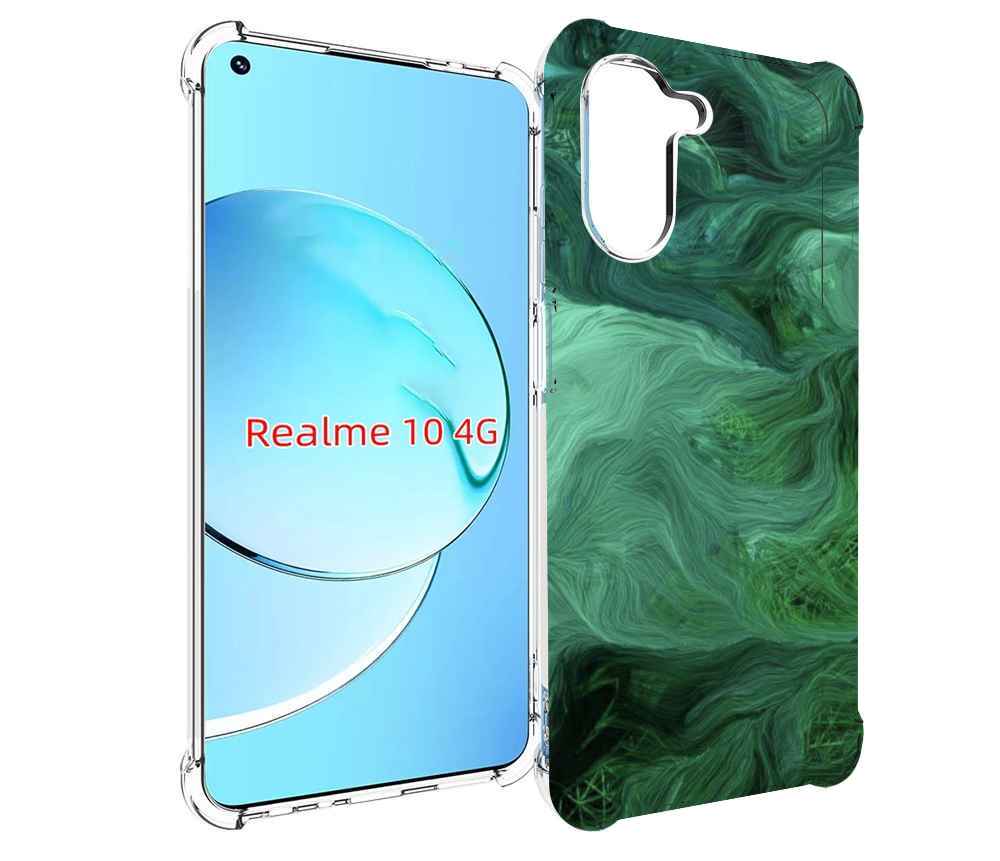 

Чехол MyPads зеленые нити для Realme 10, Прозрачный, Tocco