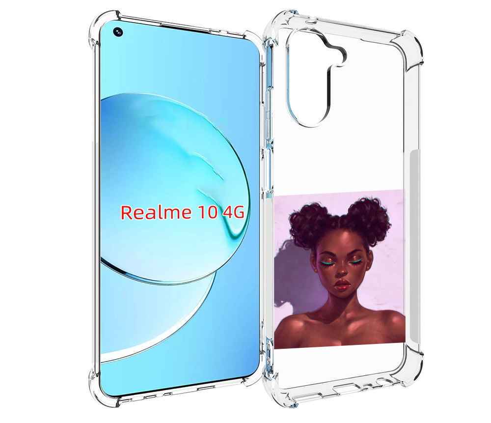 

Чехол MyPads зеленые-стрелки женский для Realme 10, Прозрачный, Tocco